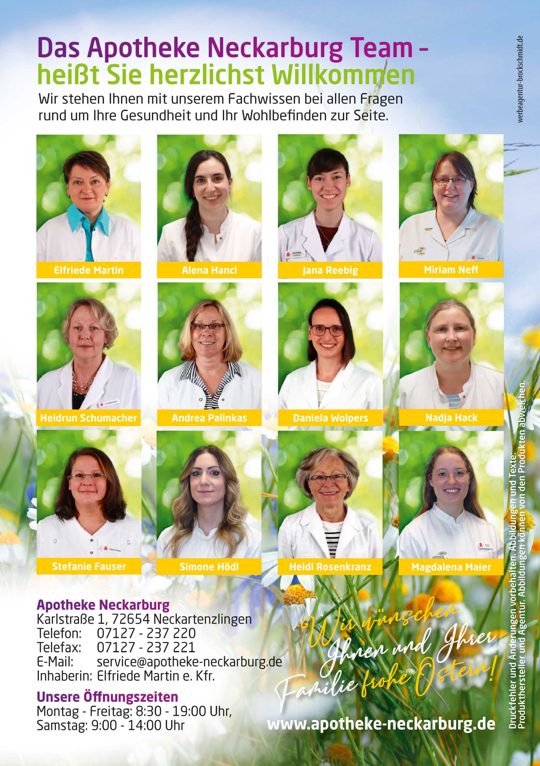 Wir wünschen Ihnen und Ihrer Familie frohe Ostern!