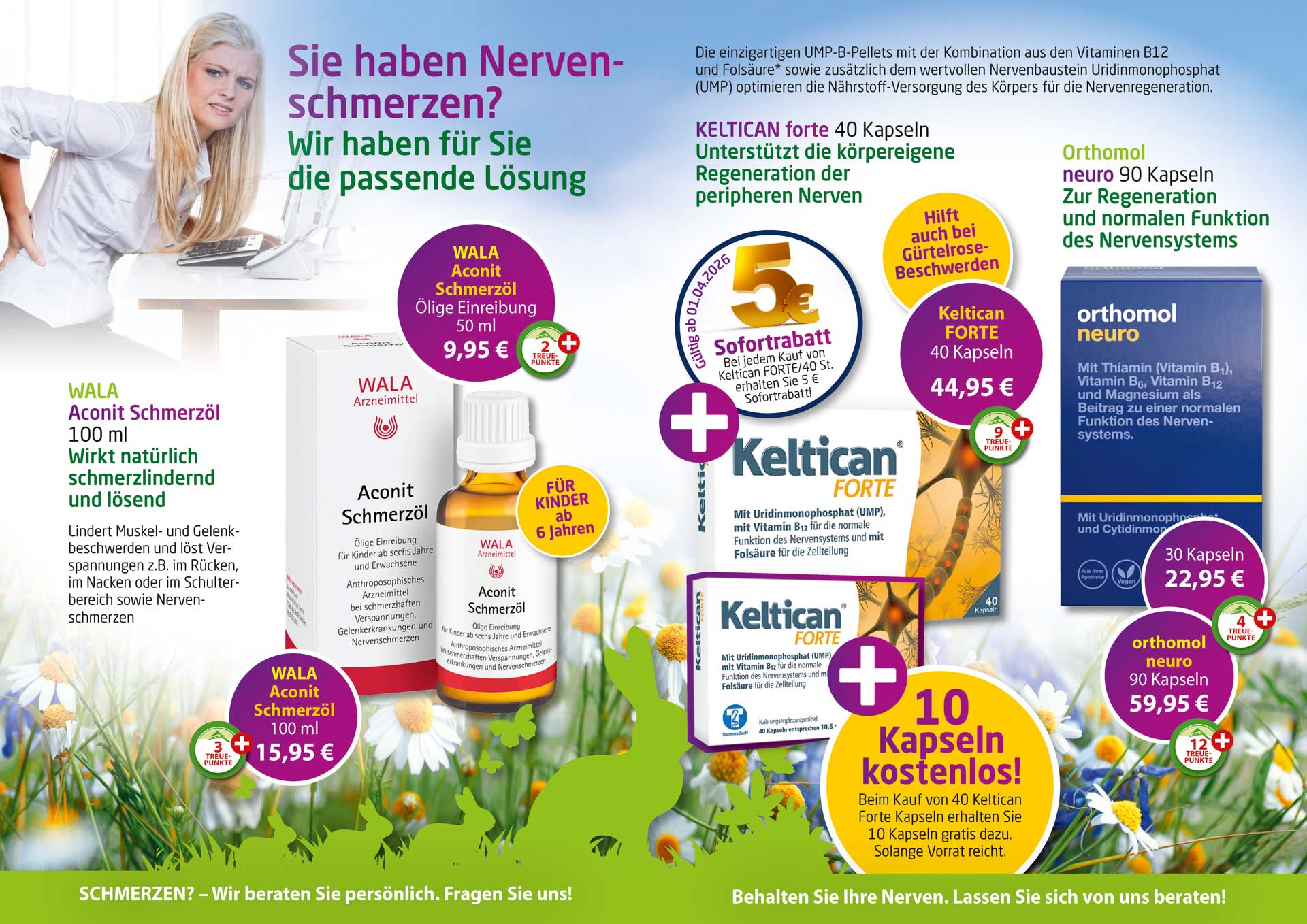 Sie haben Nervenschmerzen? Wir haben für Sie die passende Lösung.